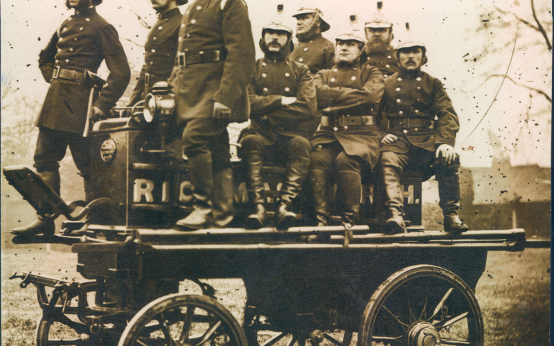 Rickmansworth Fire Engine and Crew inc Henderson Fellows Palmer and Hudson 1878